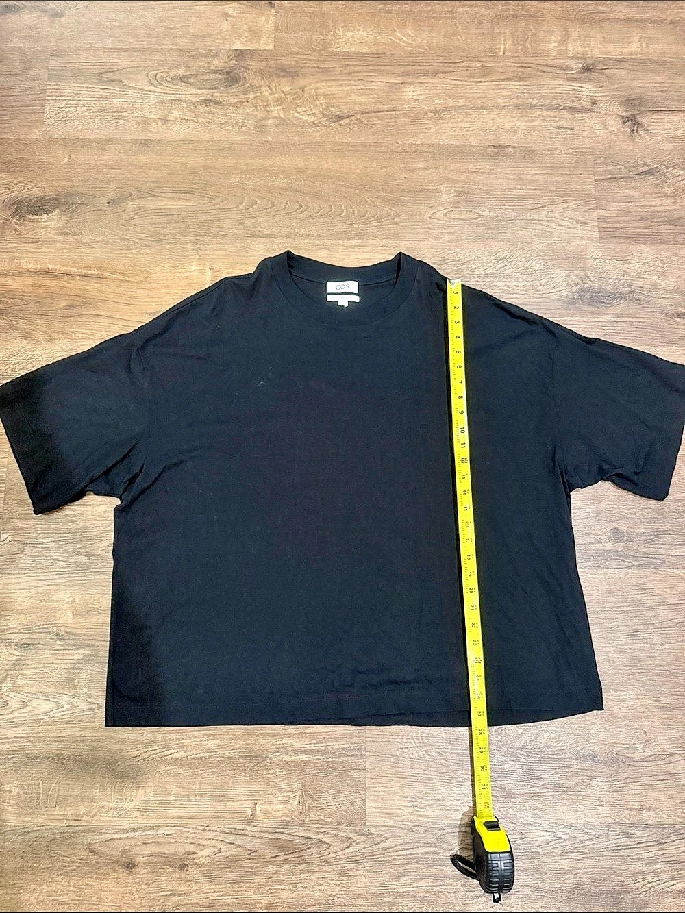 COS Oversized Cotton T-Shirt Black Short Sleeve Tee Size XL
